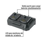 Cargador dual de baterías de ion litio 20V - Imagen 2