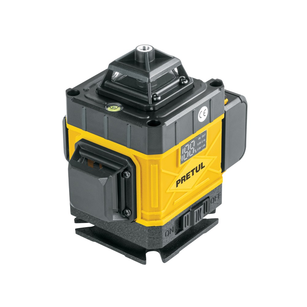 Nivel láser verde, alcance 25m, 16 líneas, recargable