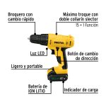Taladro 3/8", 12V, 1 batería 2Ah - Imagen 3