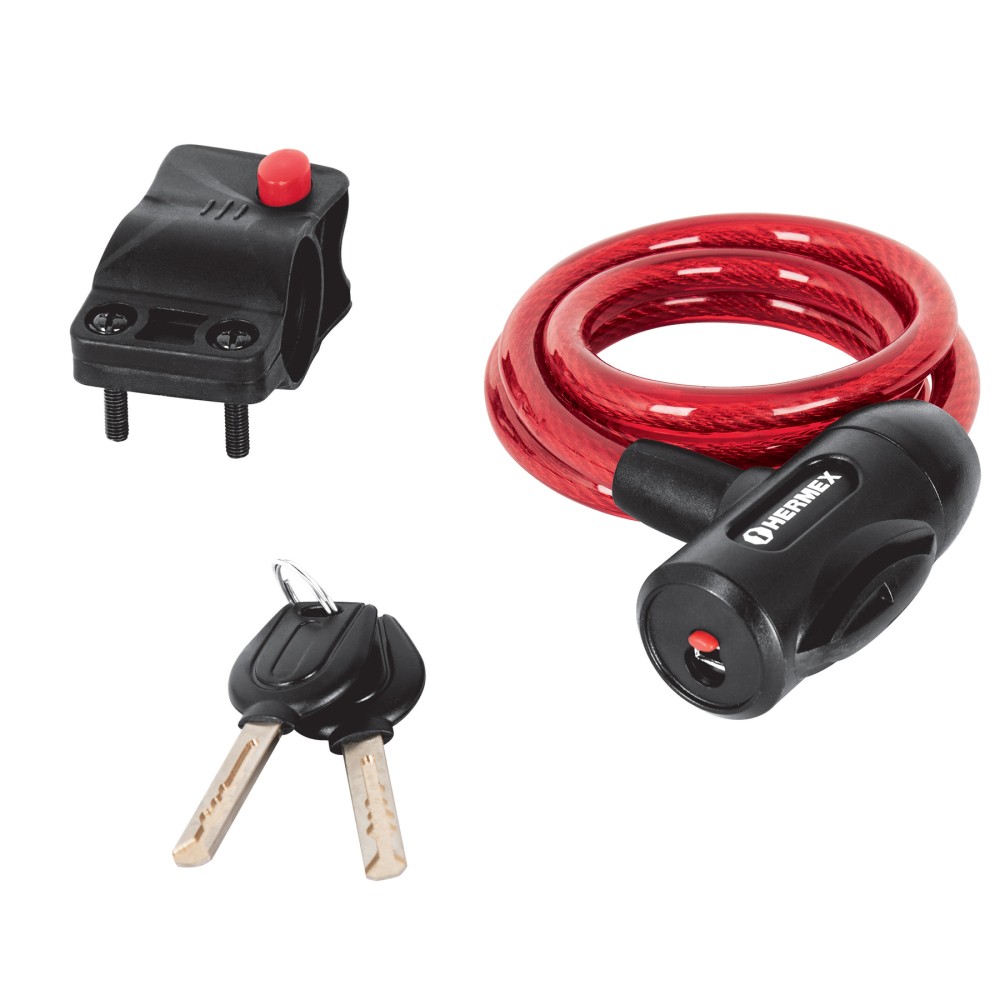 43922 Candado de cable con llave, 10 mm X 1.0 m - Imagen 1