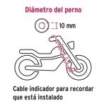 Candado para freno de disco motocicleta, 10mm - Imagen 4