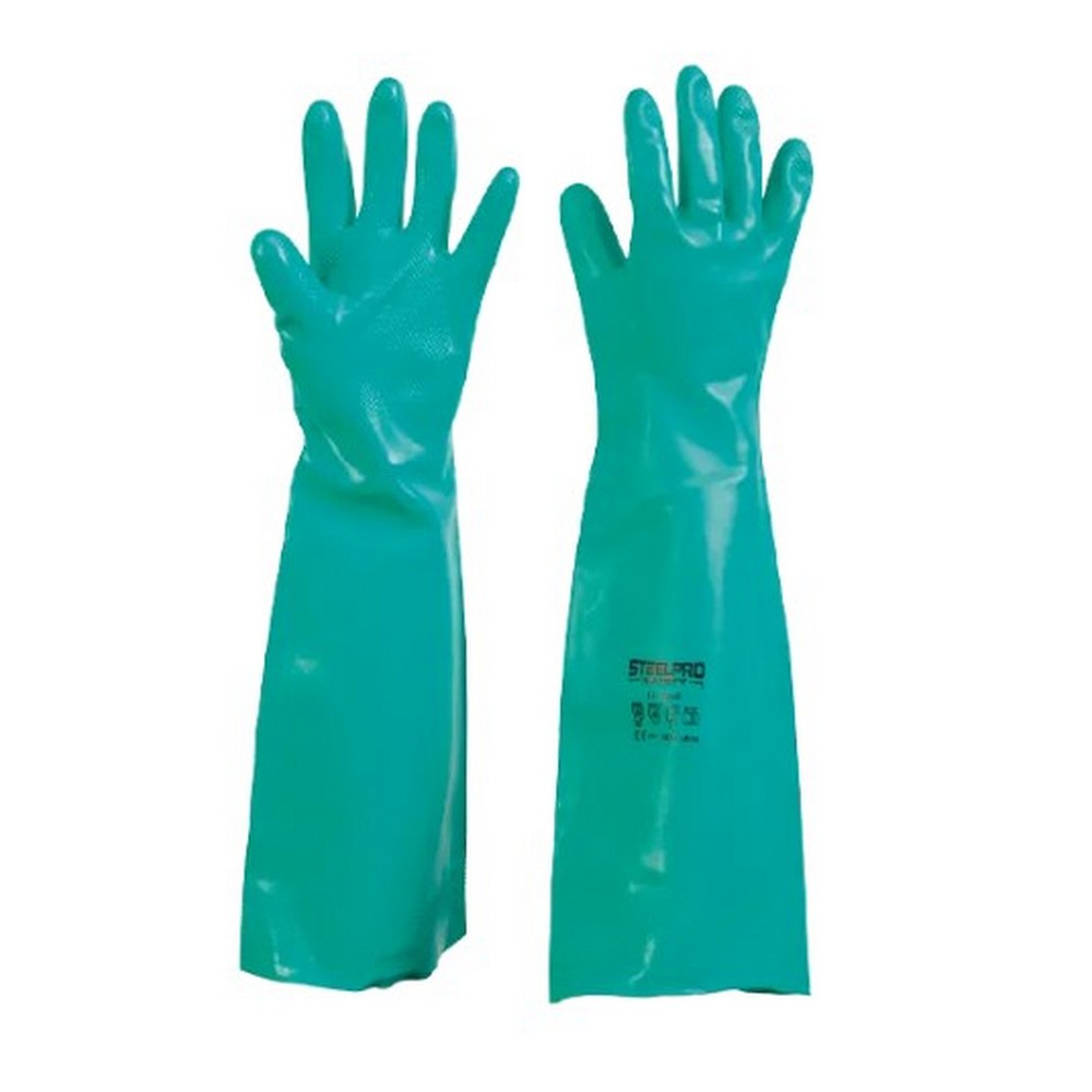 GUANTE NITRILSAFE VERDE 18” 15MIL