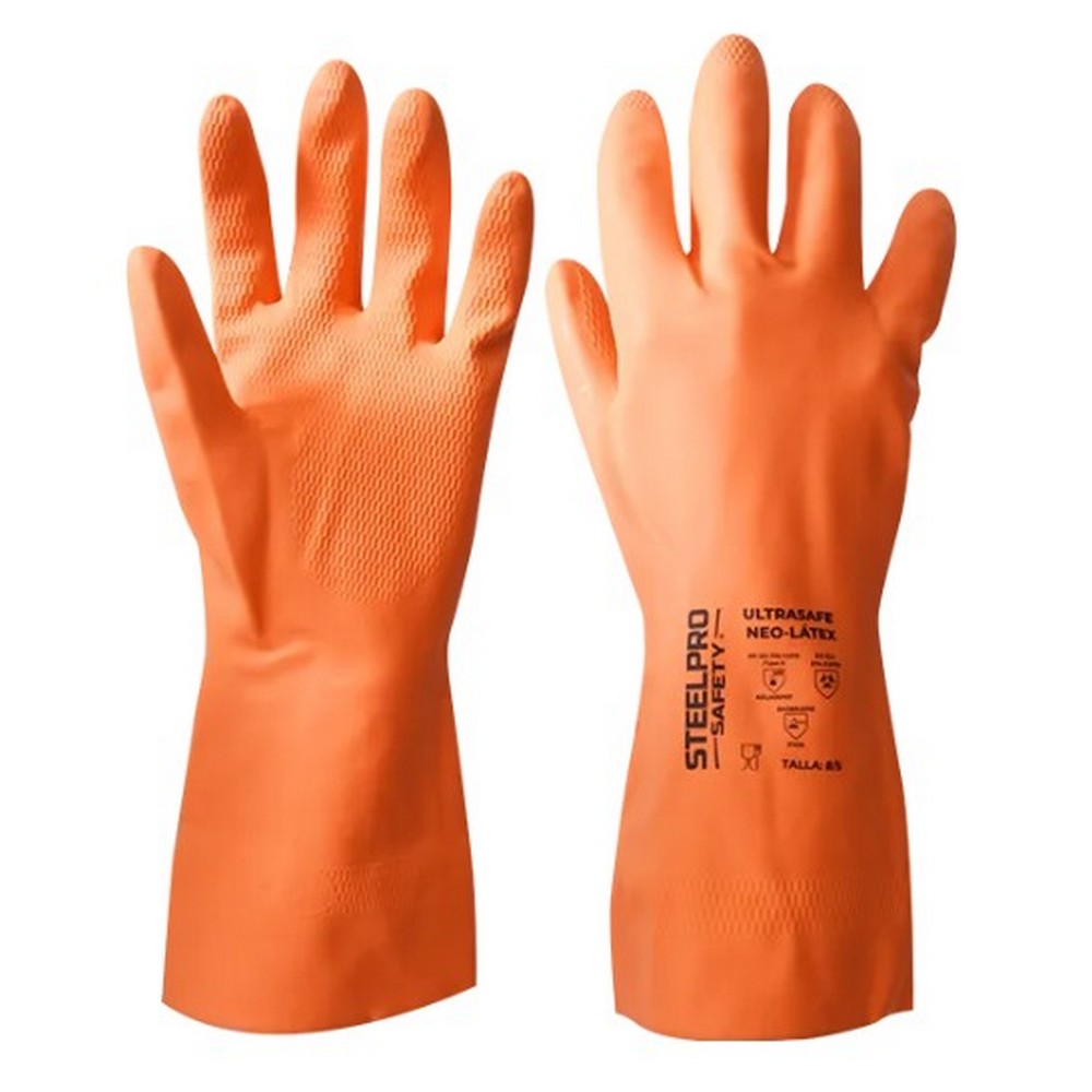GUANTE ULTRASAFE NEO-LÁTEX NARANJA 28MIL 13”