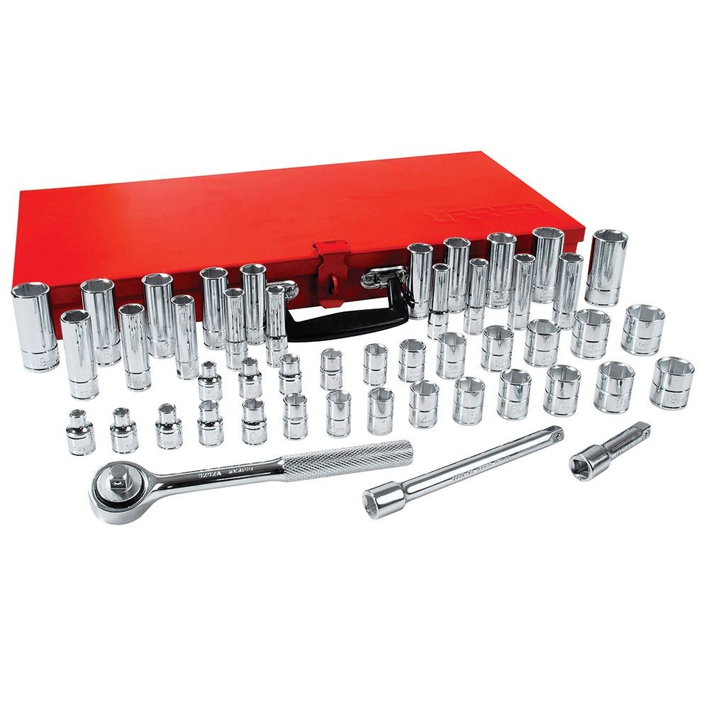 Juego de copas y accesorios varios cuadros 3/8 combinados