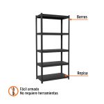 Estante metálico 5 repisas capacidad 80 Kg,180x45x85 - Imagen 2